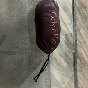 Calvin Klein Maroon Drawstring Pouch
